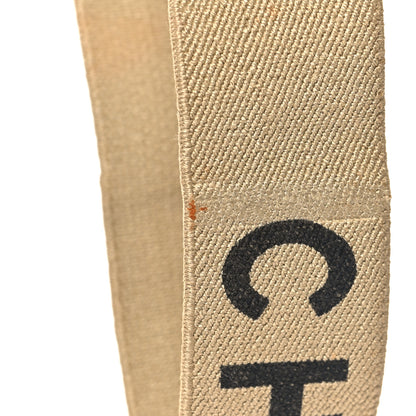 Chanel Elastic Logo Suspenders Beige Black 5 of 5