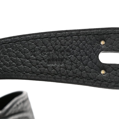 Hermes Taurillon Clemence Lindy 30 Black 7 of 10