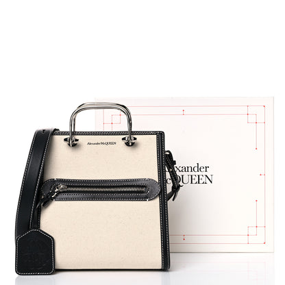 Alexander McQueen Canvas The Short Story Crossbody Beige Black 12 of 12