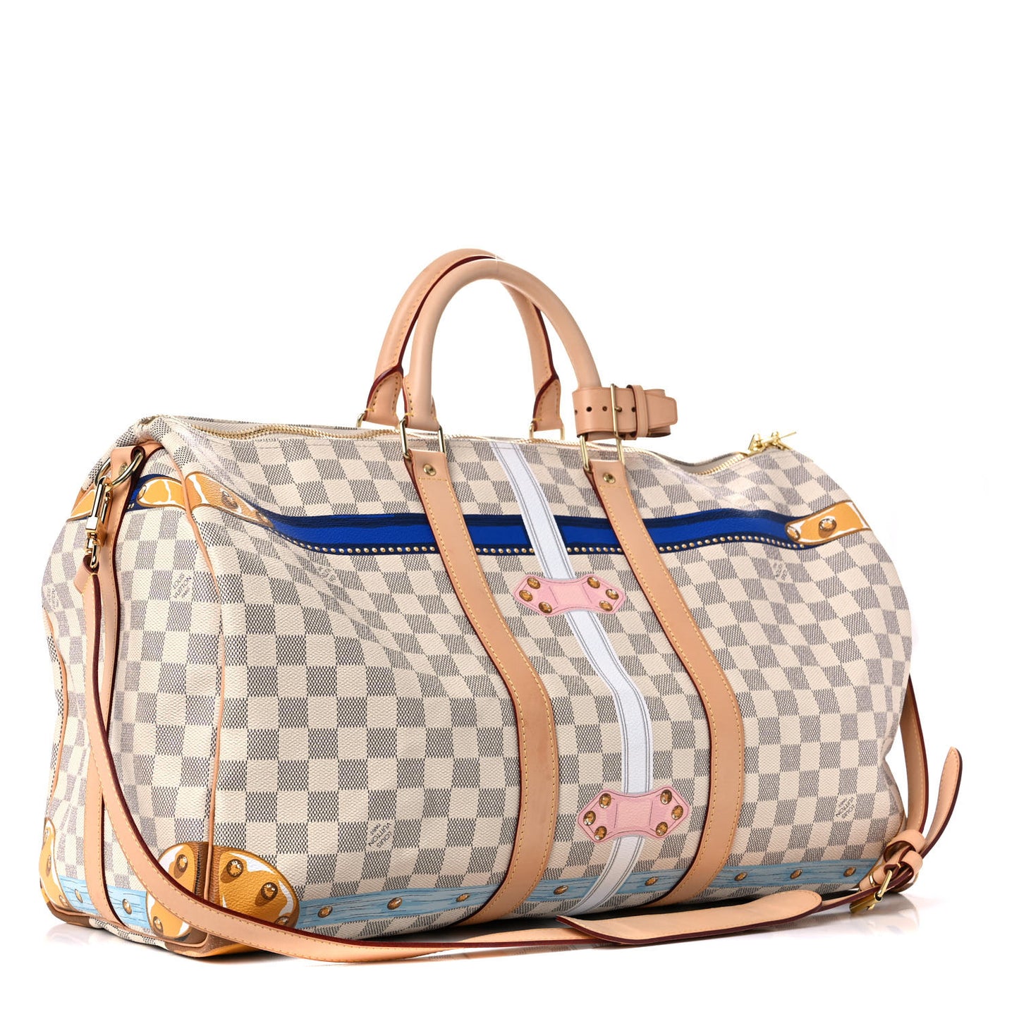 Damier Azur Summer Trunks Mykonos Keepall Bandouliere 50