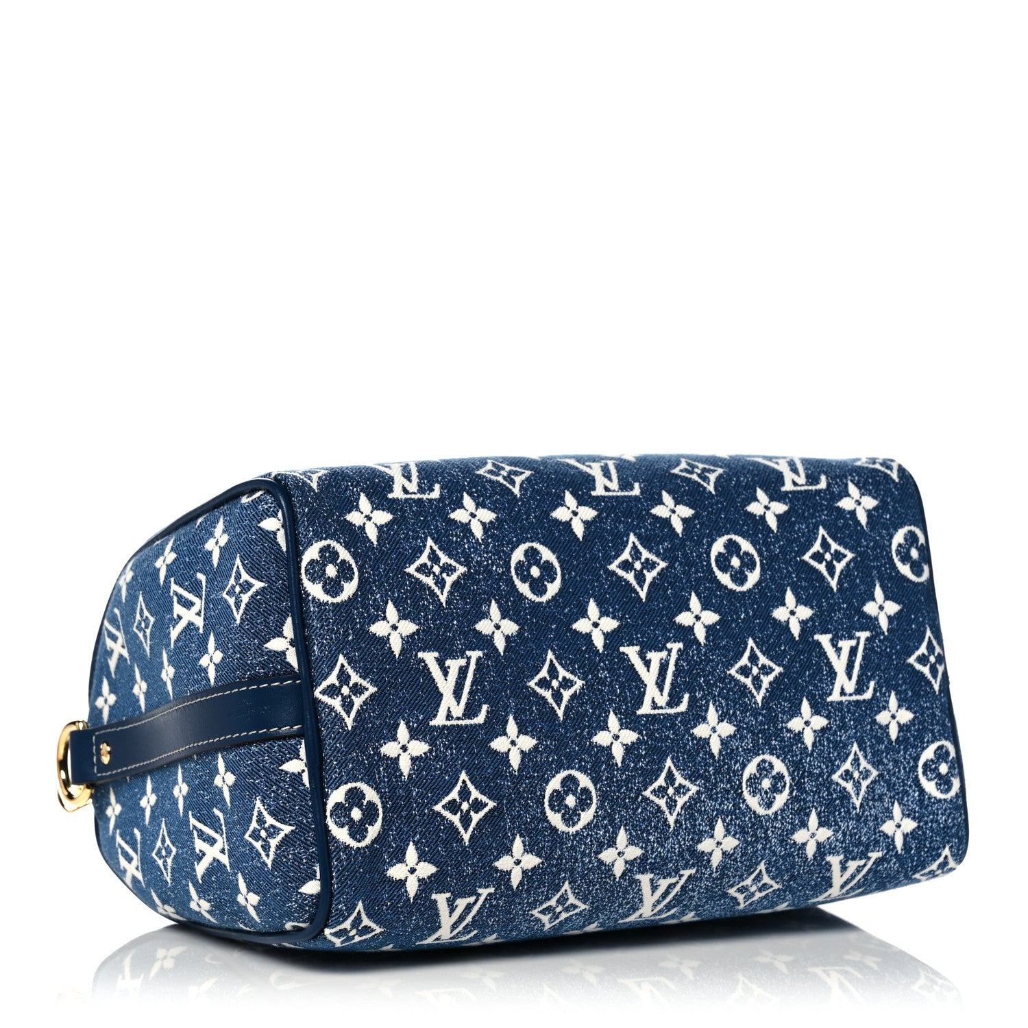 Louis Vuitton Monogram Jacquard Denim Speedy Bandouliere 25 Bleu 4 of 10
