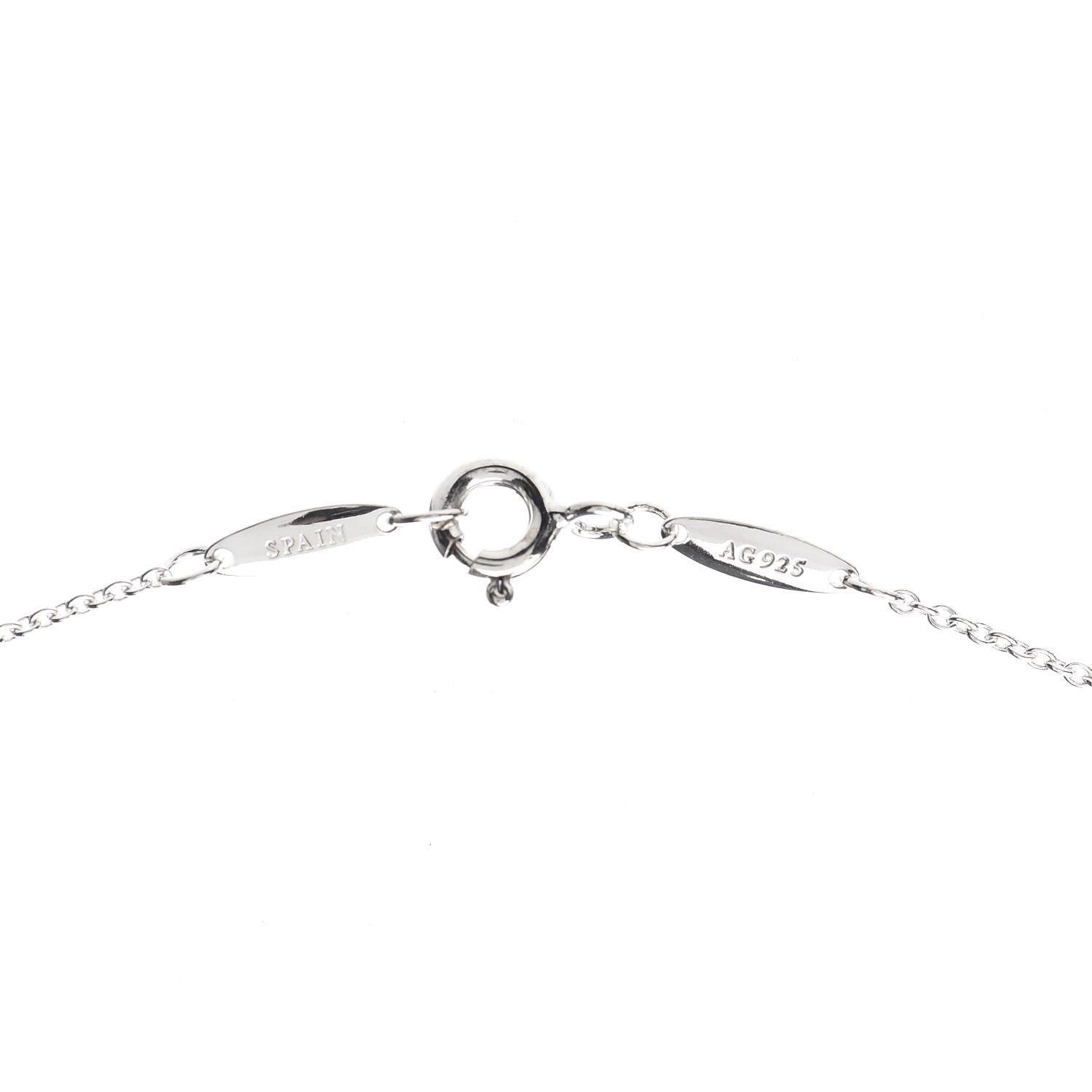 Tiffany Sterling Silver Diamond .03ct Elsa Peretti Diamonds by the Yard Pendant Necklace 5 of 7
