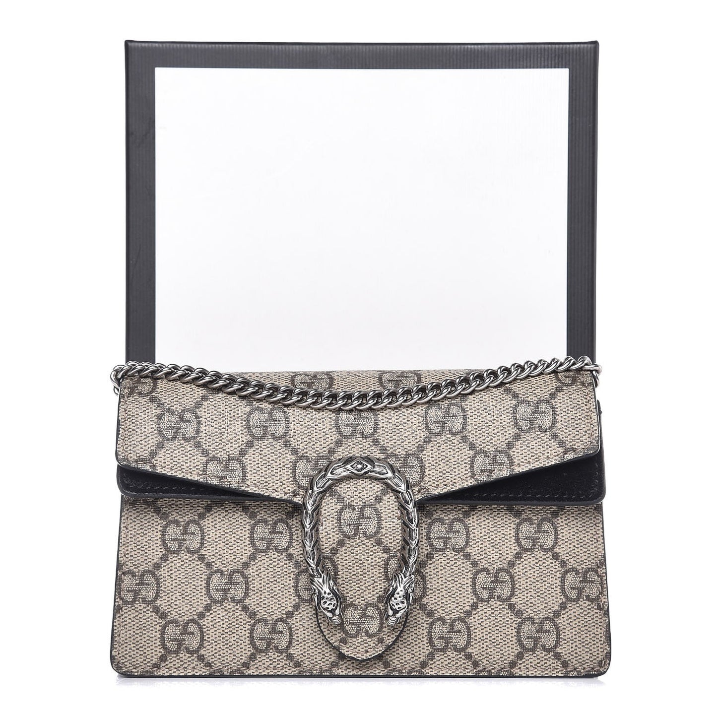 GG Supreme Monogram Super Mini Dionysus Shoulder Bag Black