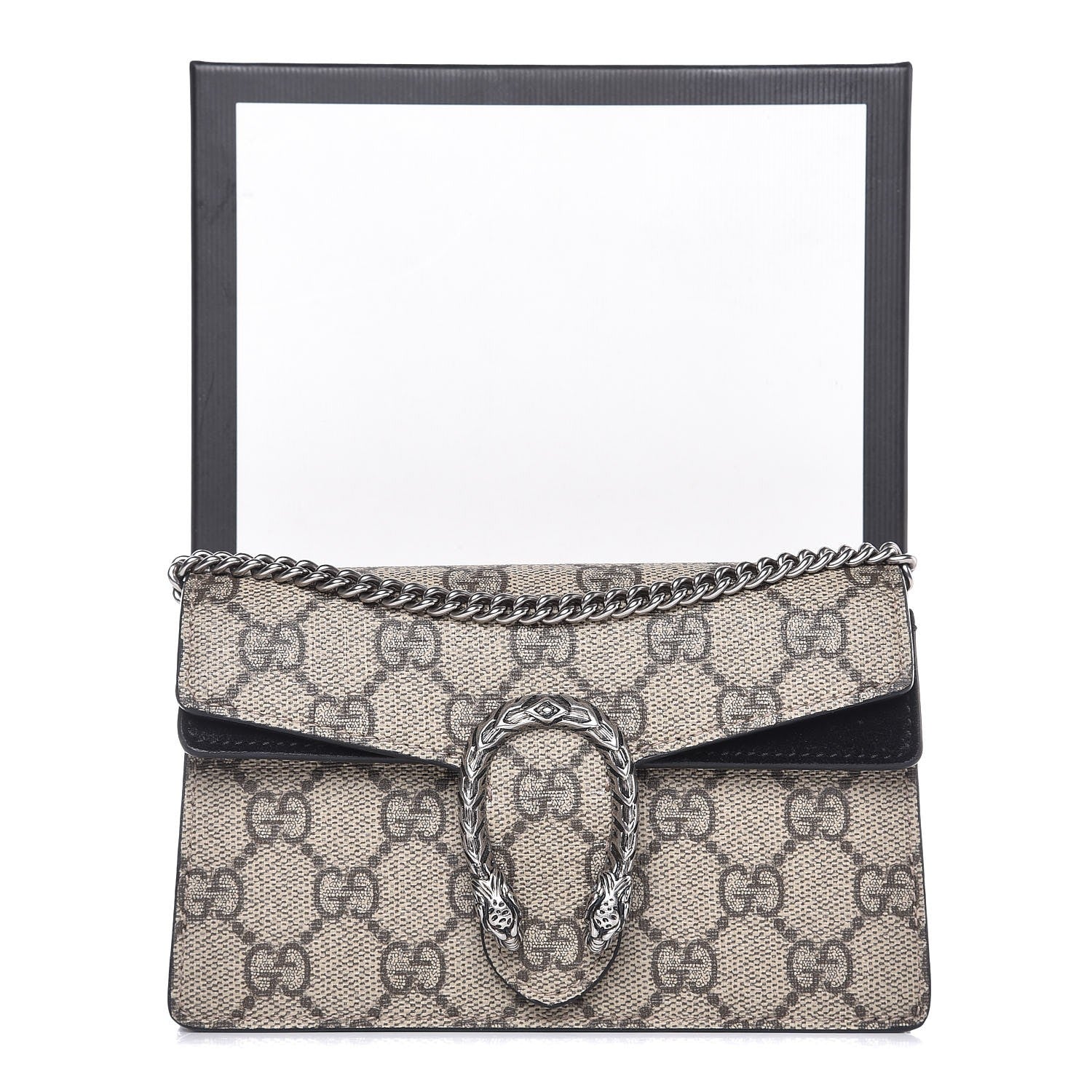 Gucci GG Supreme Monogram Super Mini Dionysus Shoulder Bag Black 8 of 8
