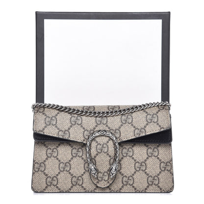 Gucci GG Supreme Monogram Super Mini Dionysus Shoulder Bag Black 8 of 8