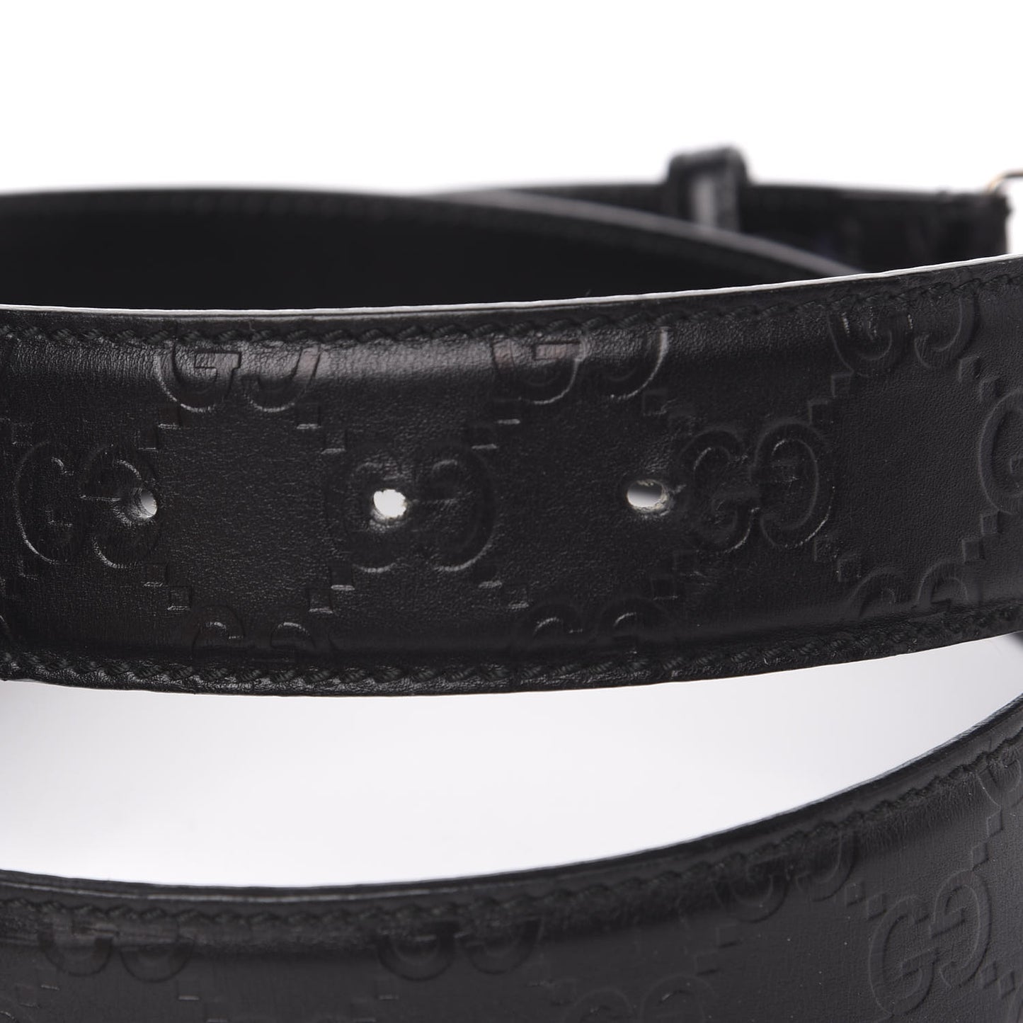Guccissima Interlocking G Belt 95 38 Black