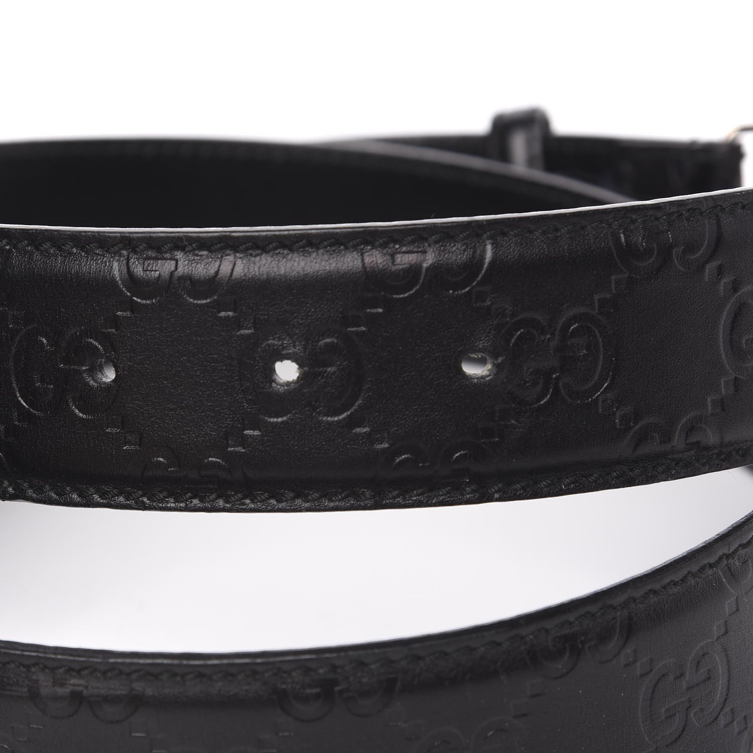 Gucci Guccissima Interlocking G Belt 95 38 Black 4 of 6