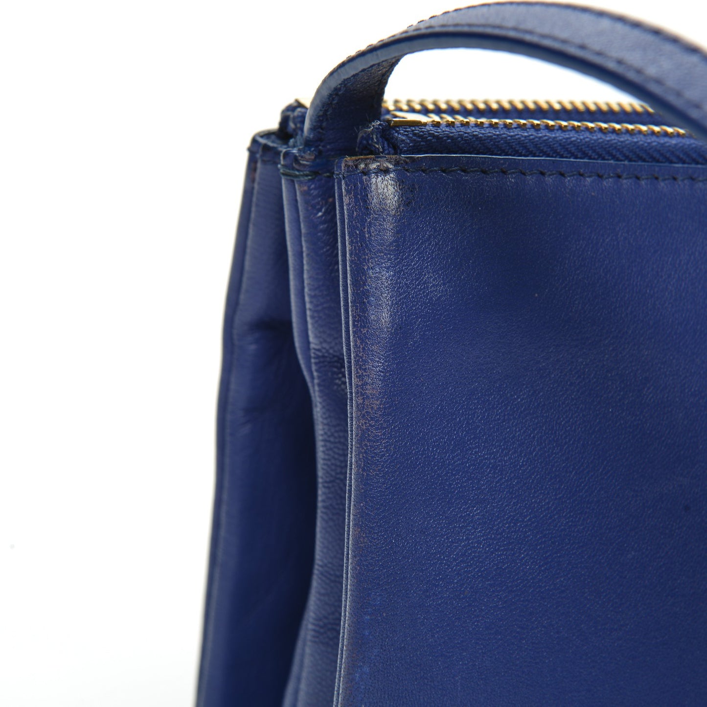 Lambskin Small Trio Crossbody Bag Violet Blue