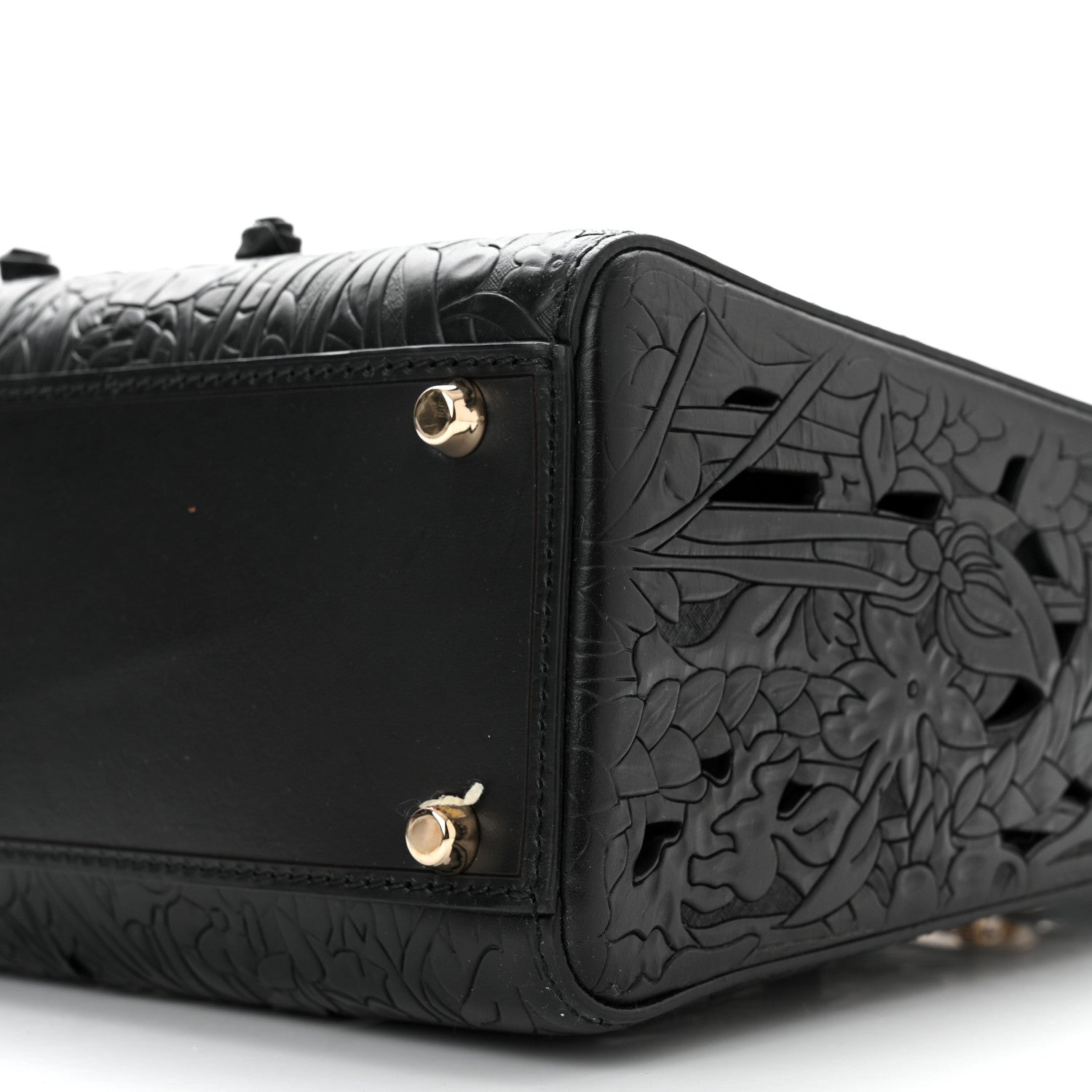 Christian Dior Calfskin Laser Cut Large Lady Dior Black 9 of 9