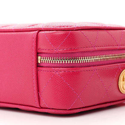 Chanel Caviar Quilted Twist Your Buttons Clutch With Chain Fuchsia 11 of 12
