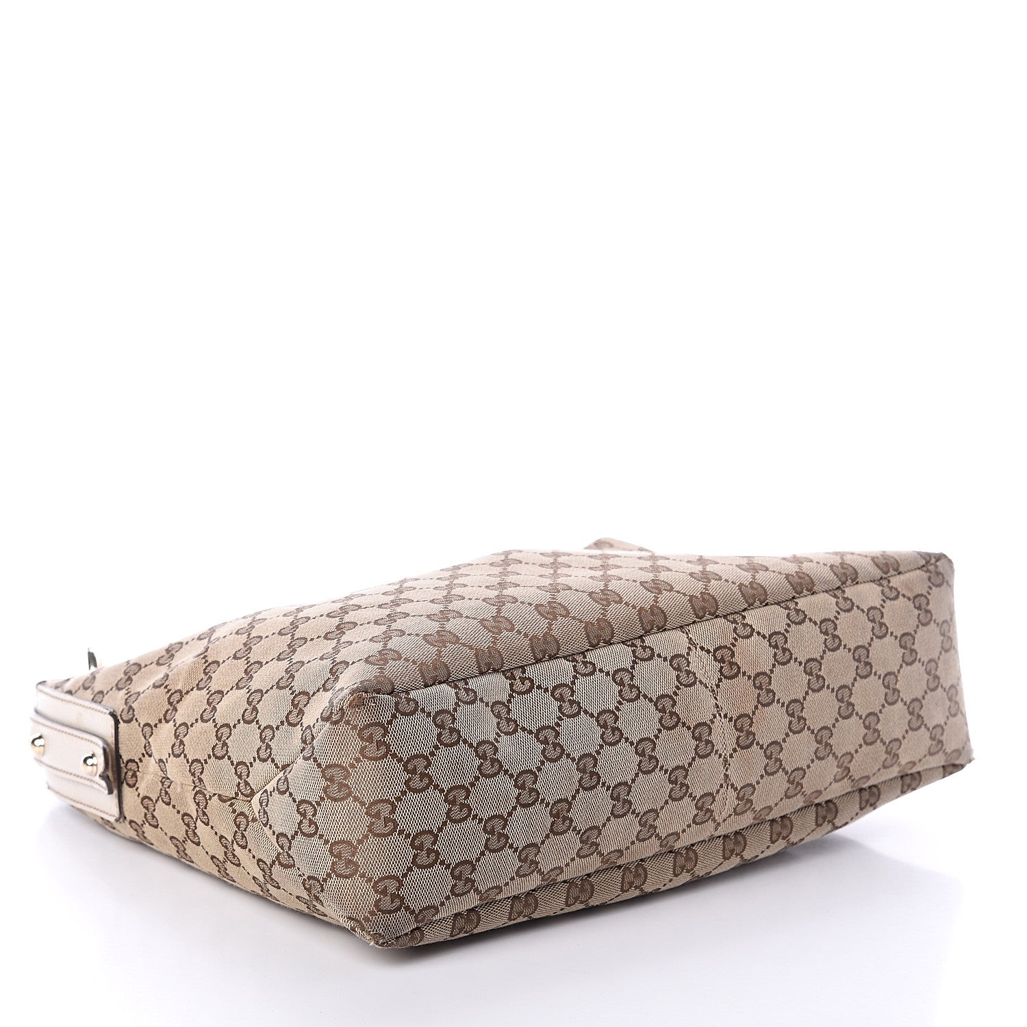 Gucci Monogram Medium Horsebit Chain Hobo Off White 3 of 8