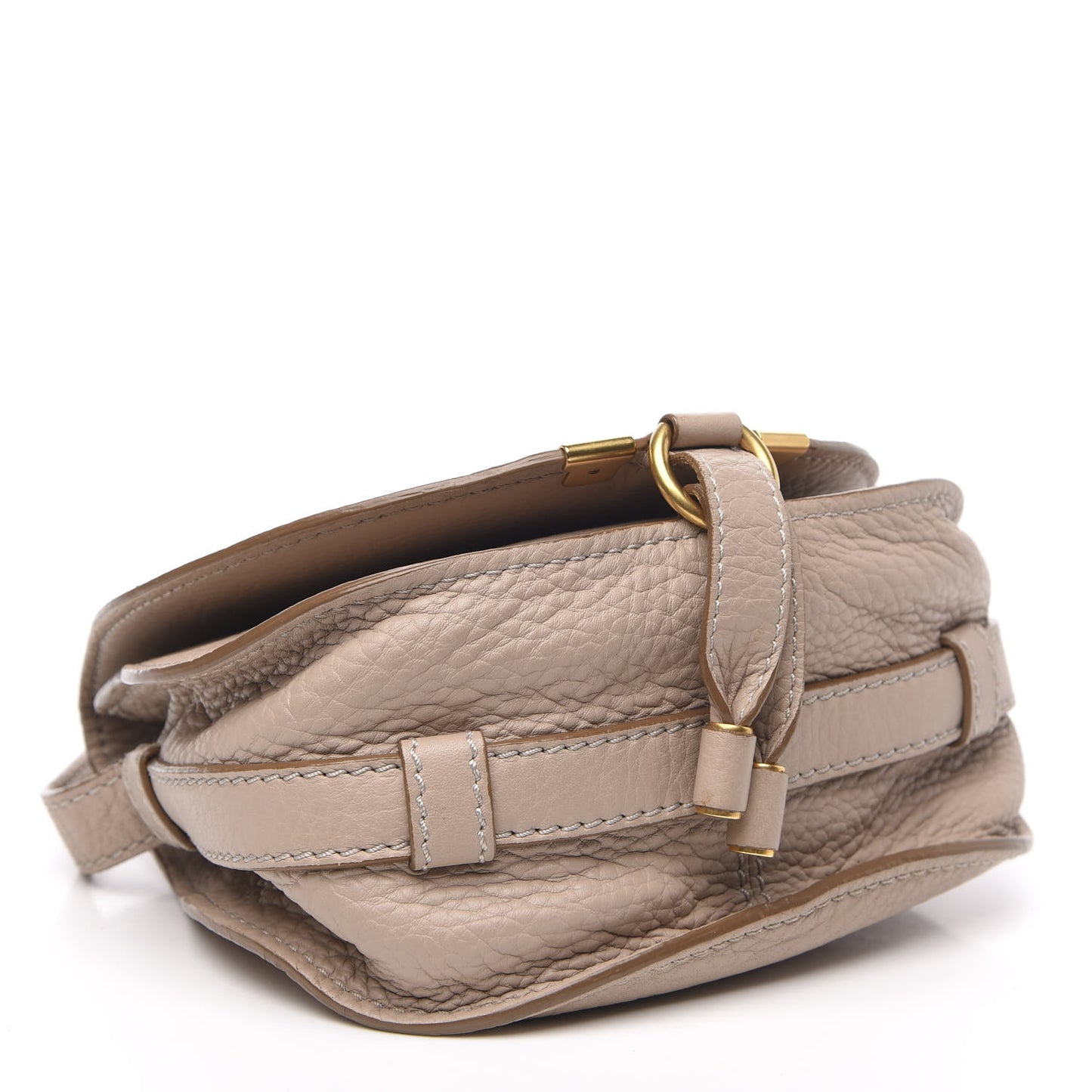 Calfskin Mini Marcie Round Crossbody Bag Abstract White