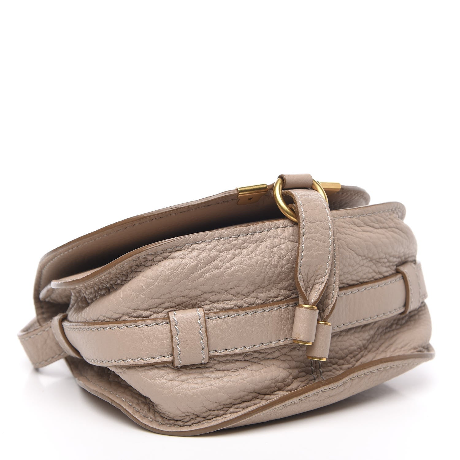 Chloe Calfskin Mini Marcie Round Crossbody Bag Abstract White 4 of 12