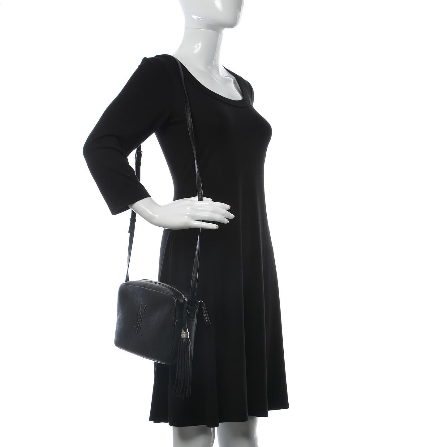Lambskin Monogram Small Lou Camera Bag Black