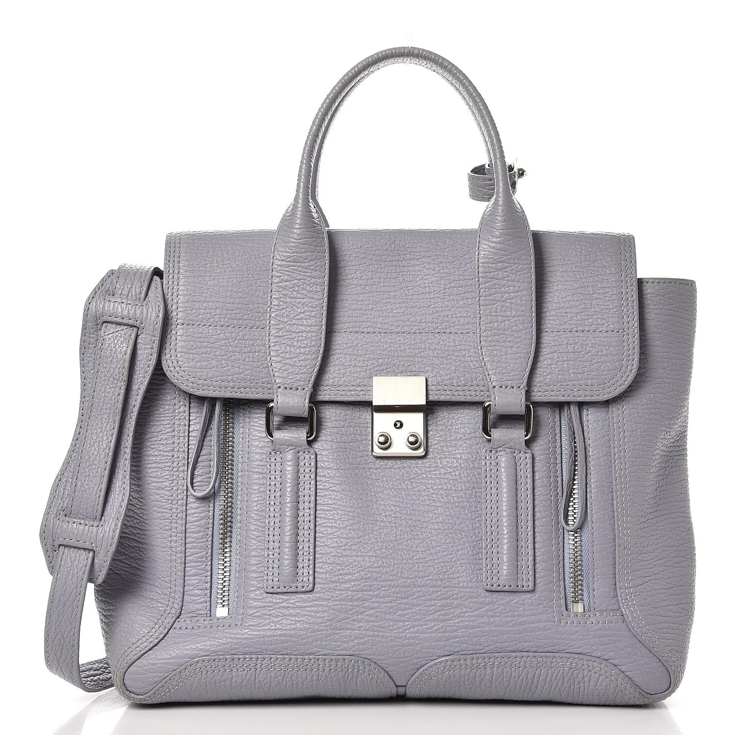 3.1 Textured Calfskin Medium Pashli Satchel Lilac
