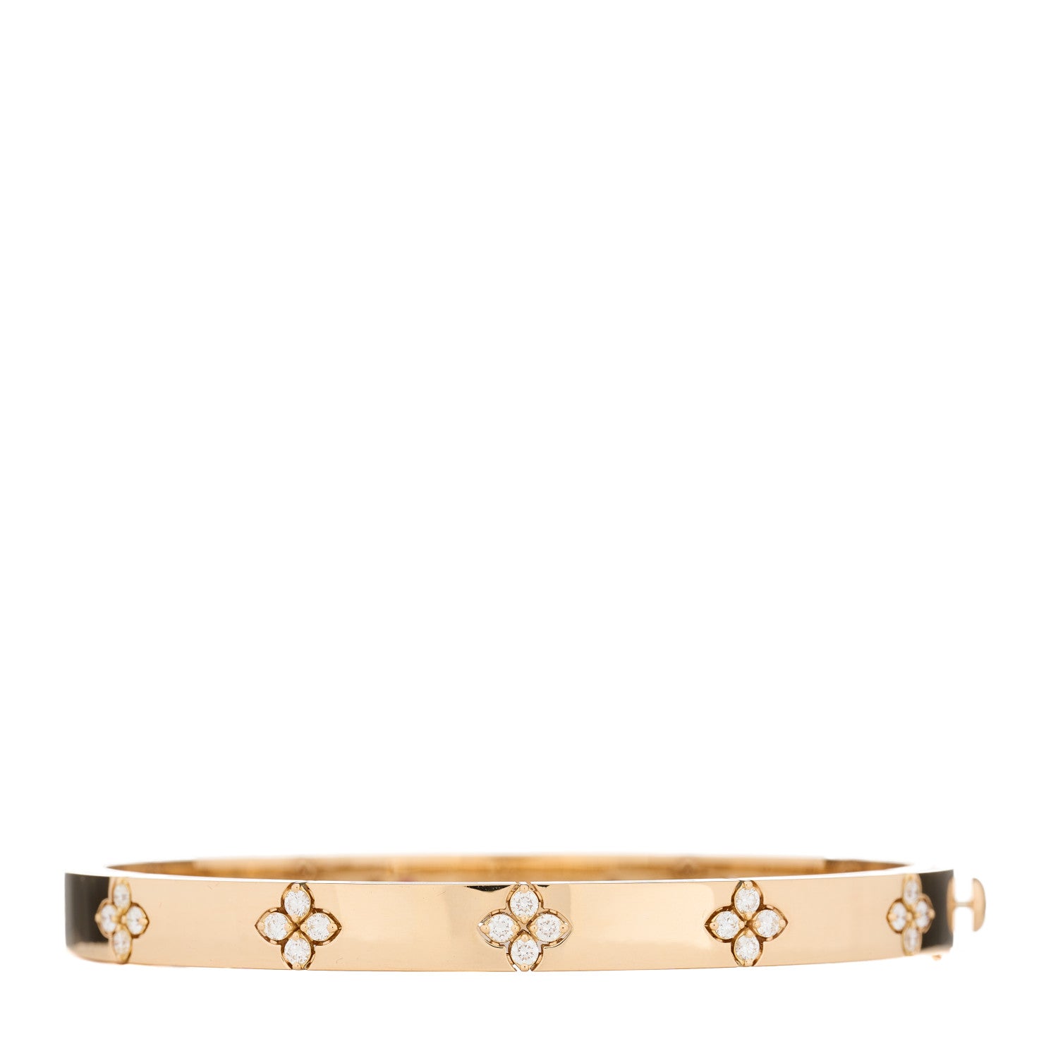 Roberto Coin 18K Rose Gold Diamond Medium Love in Verona Bangle Bracelet 6 of 7