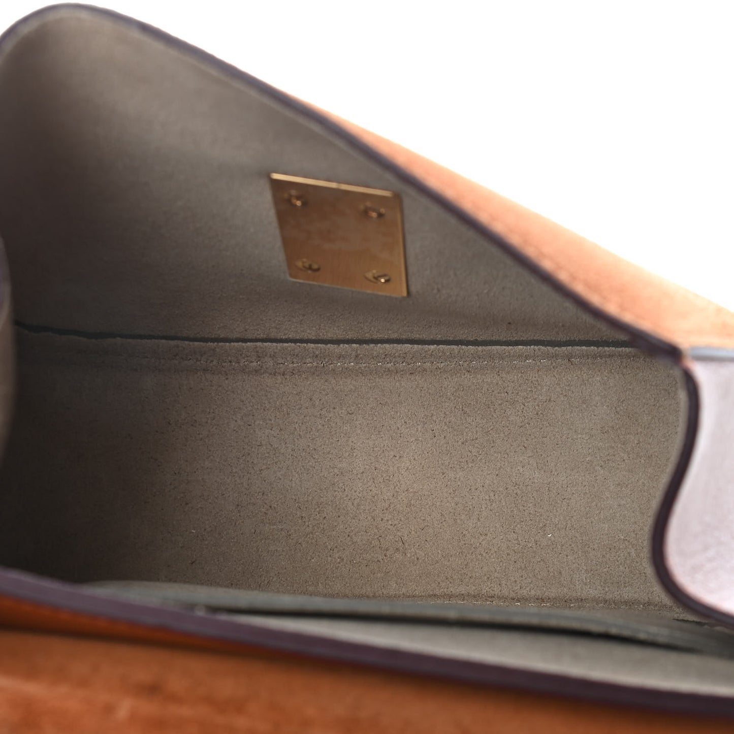 Suede Smooth Calfskin Mini Drew Shoulder Bag Caramel