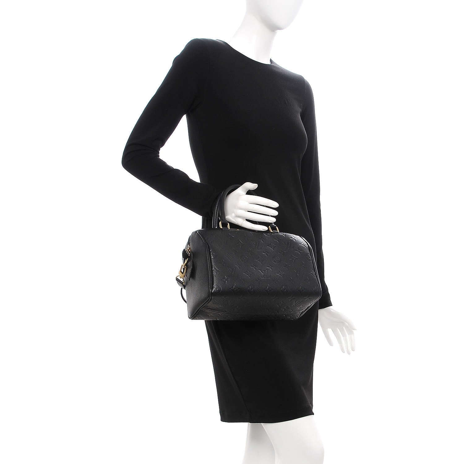 Louis Vuitton Empreinte Speedy Bandouliere 25 NM Black 3 of 9
