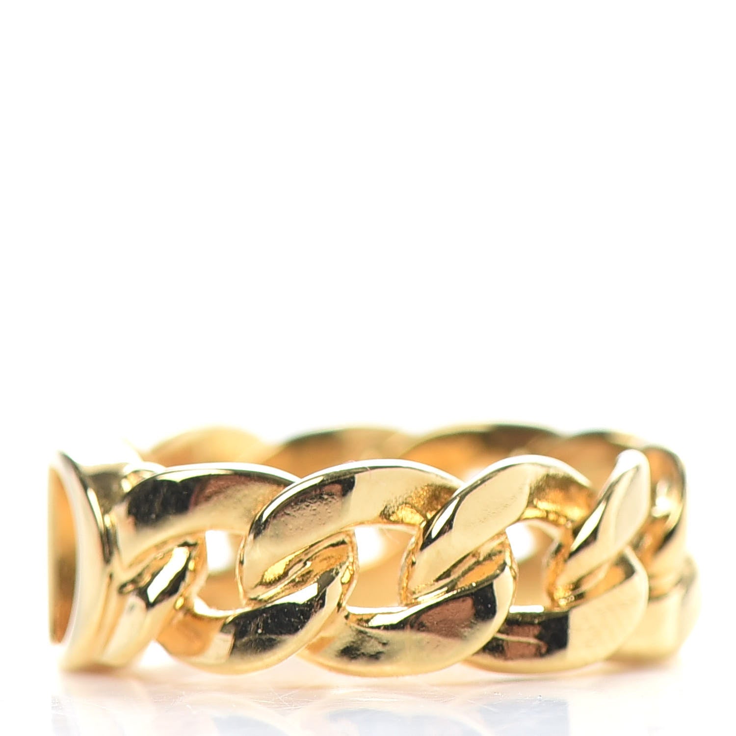 Christian Dior Metal Danseuse Etoile Chain Ring M Gold 3 of 5