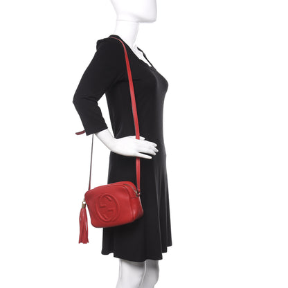Gucci Pebbled Calfskin Small Soho Disco Bag Tabasco Red 2 of 13