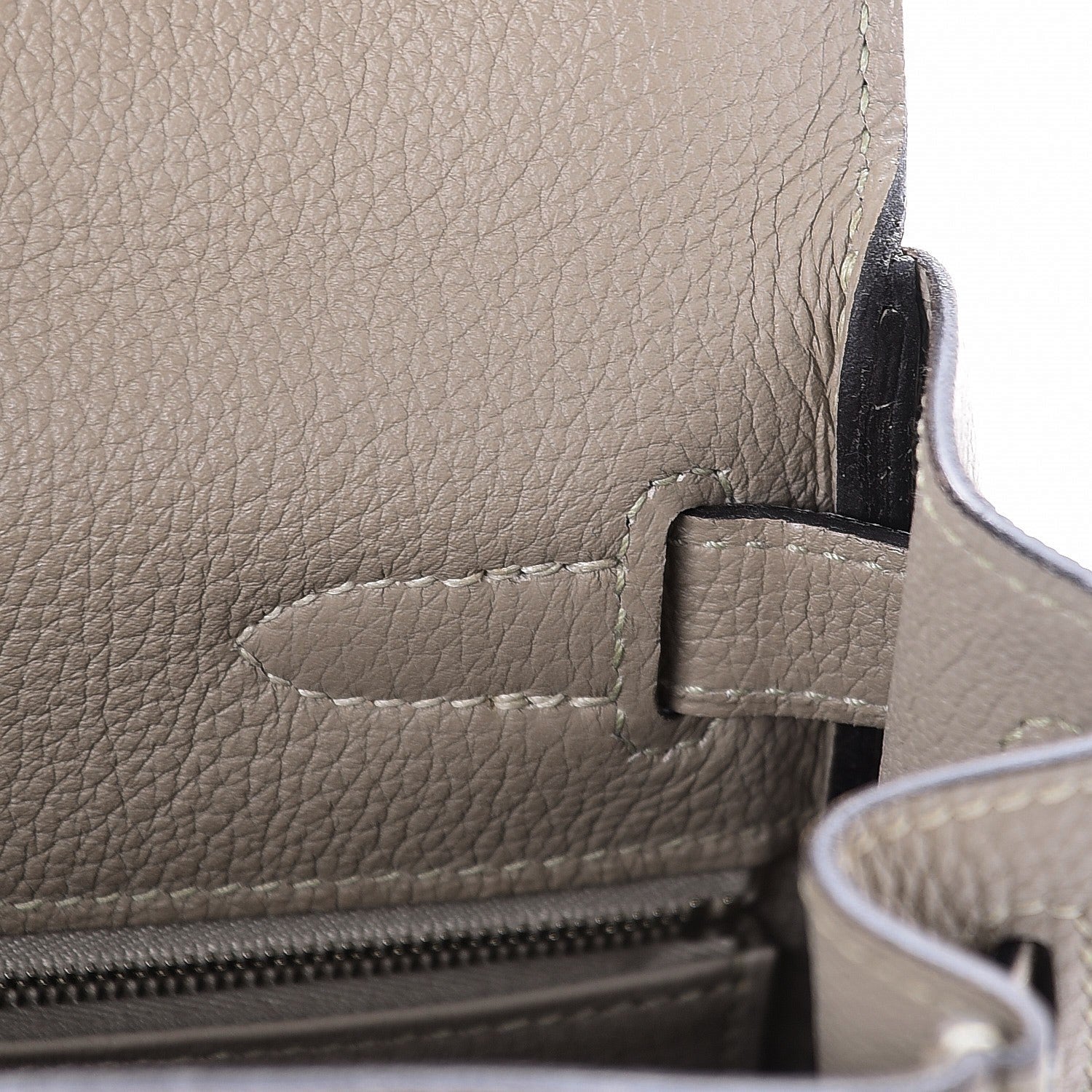 Hermes Taurillon Clemence Kelly Retourne 28 Gris Tourterelle 21 of 27