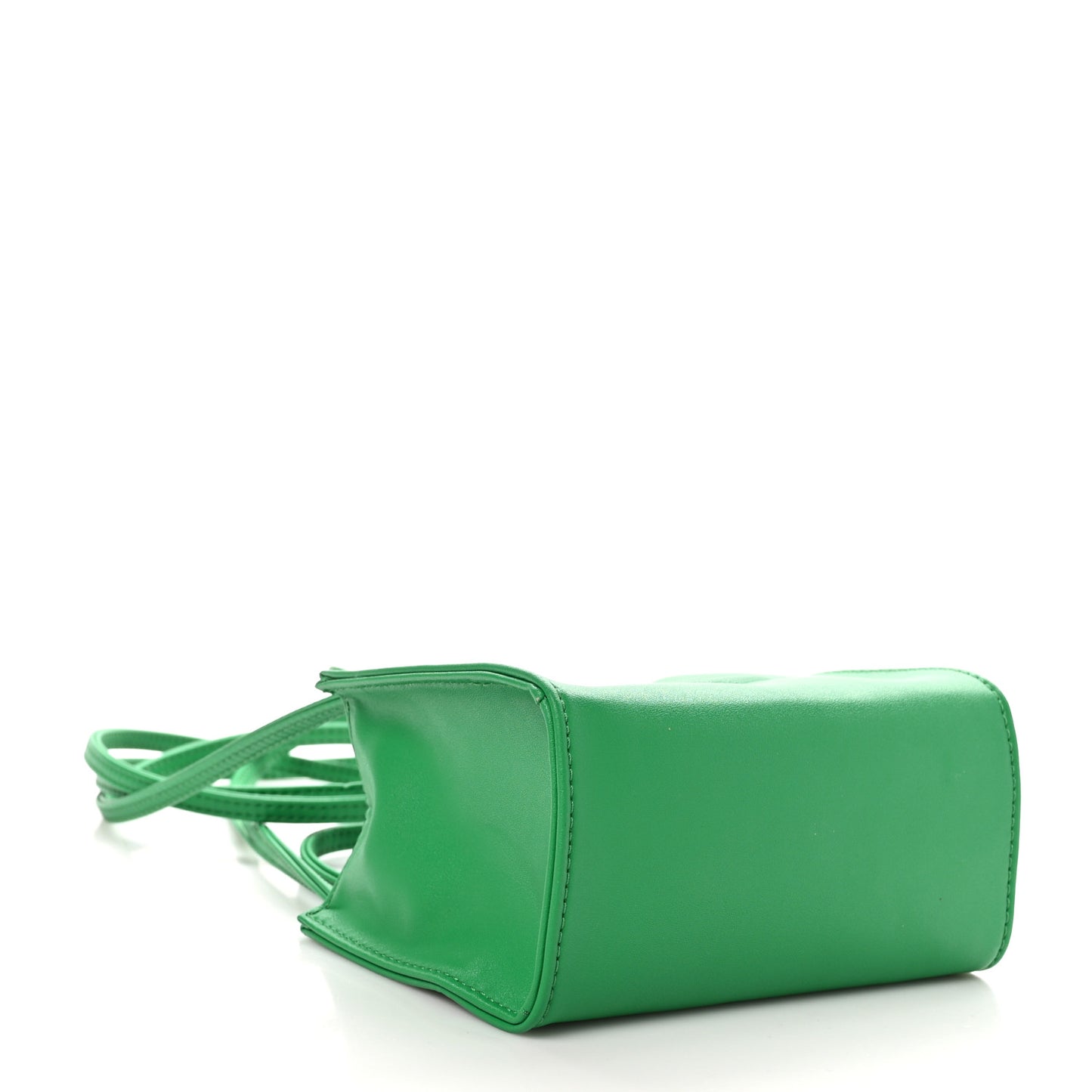 Vegan Leather Small Shopping Bag Greenscreen