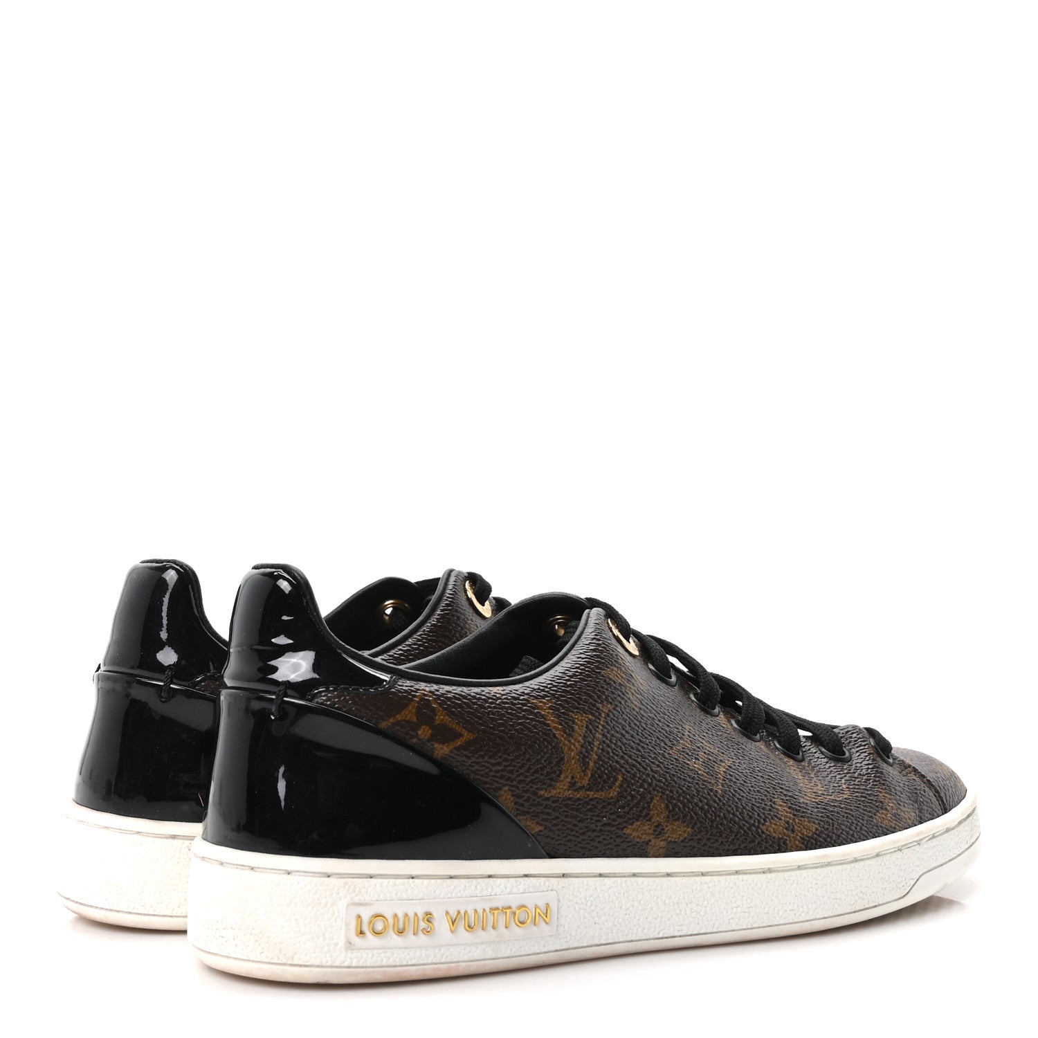 Louis Vuitton Patent Monogram Frontrow Sneakers 35 5 of 9