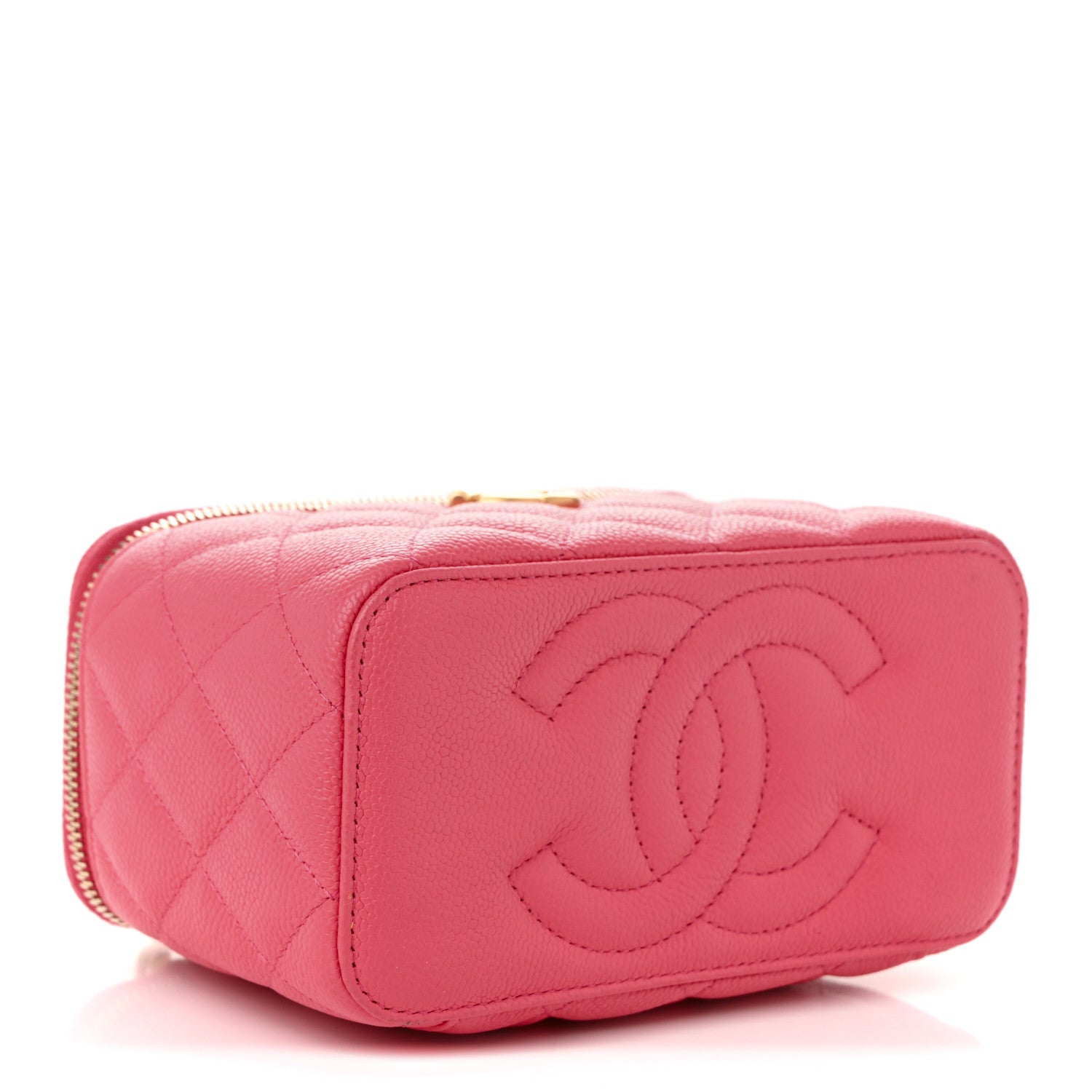 Chanel Caviar Quilted Sweetheart Vanity Case Pink 1762227
