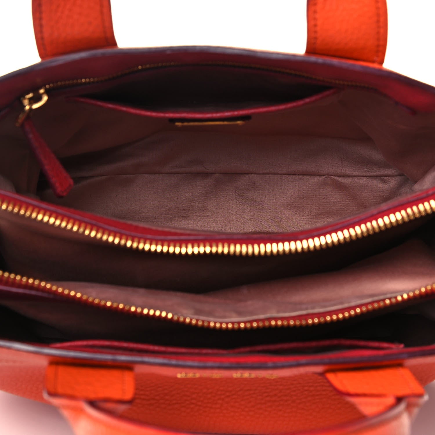 Miu Miu Vitello Daino Top Handle Shoulder Bag Rame Rosso 4 of 8