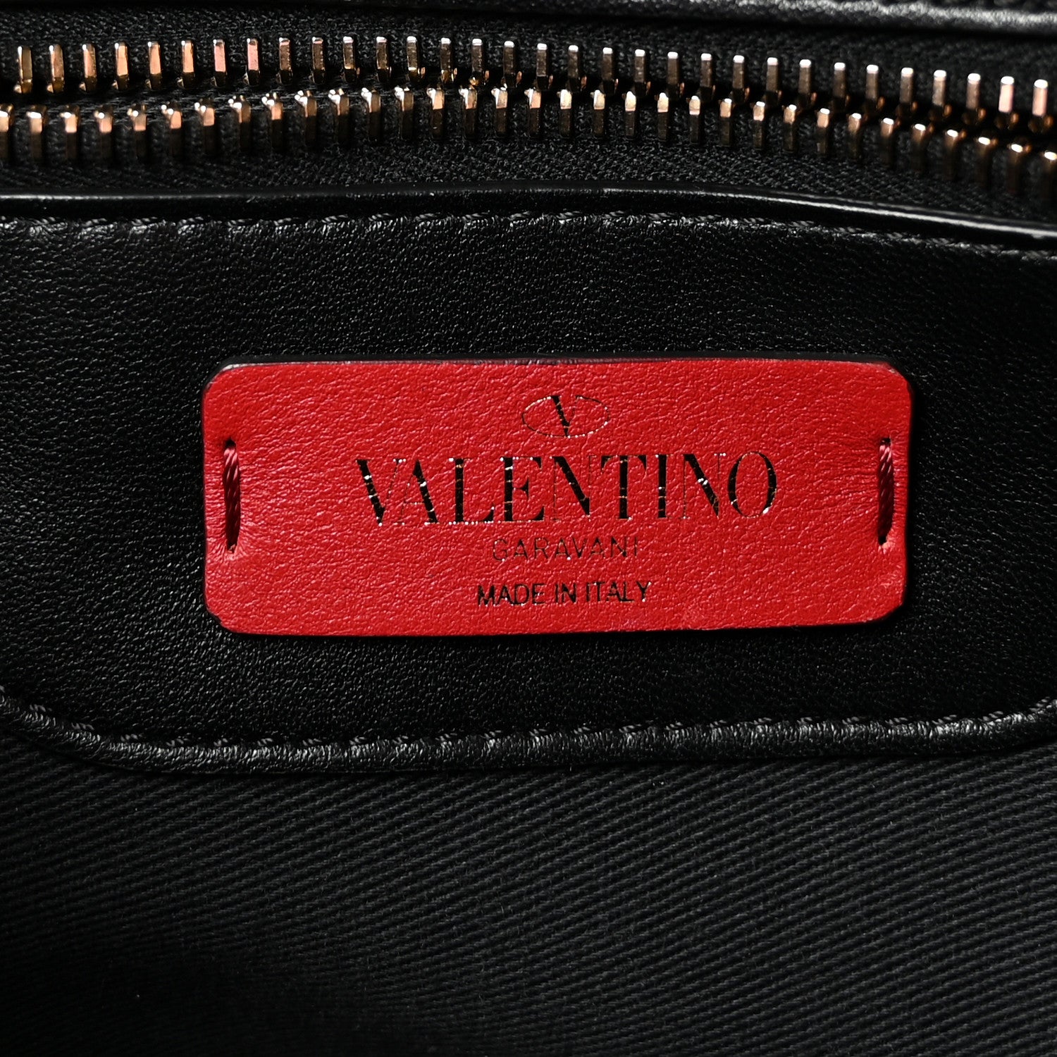 Valentino Garavani Lambskin VLTN Print Candystud Top Handle Bag Black 6 of 9