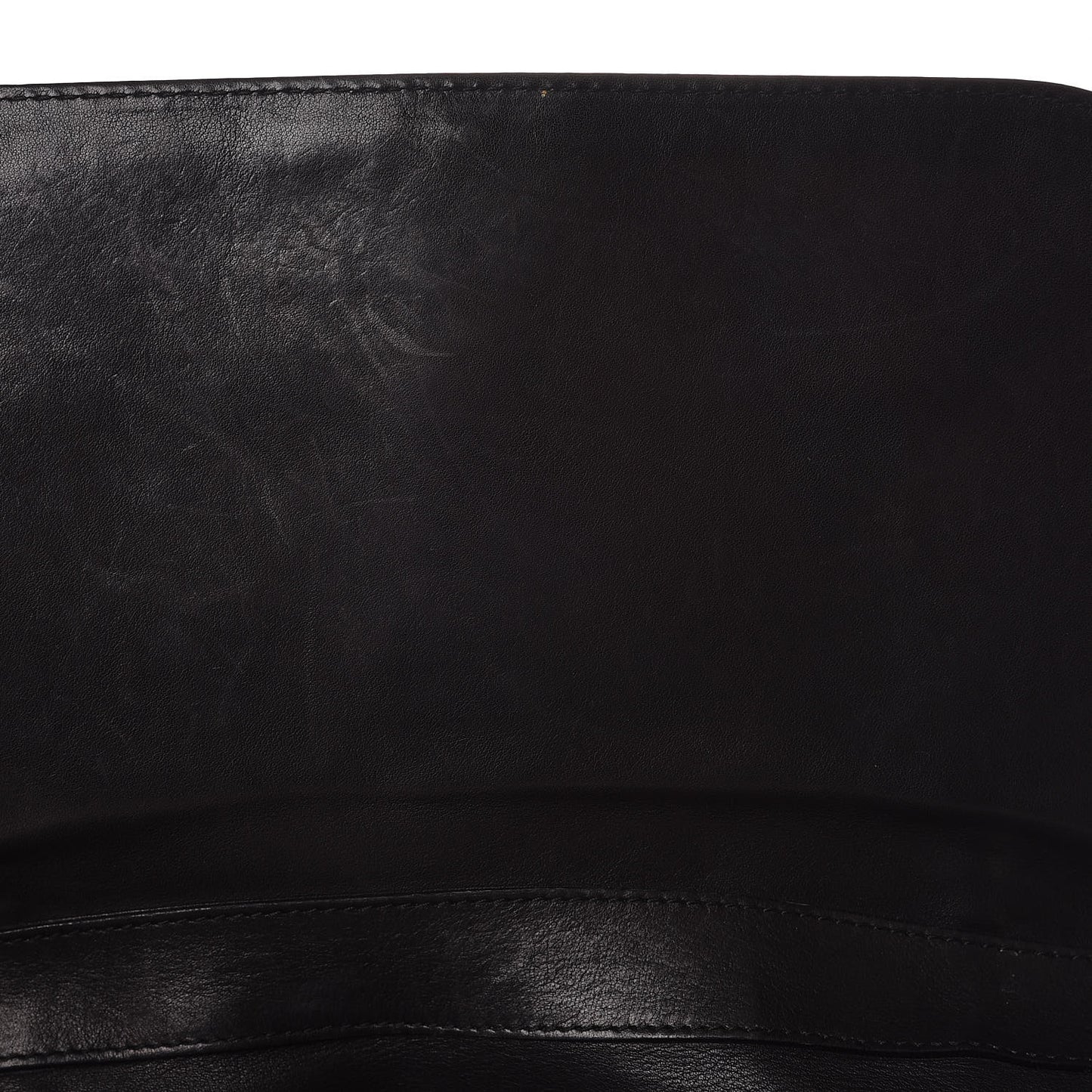 Calfskin Handmade Medium Flap Shoulder Bag Black