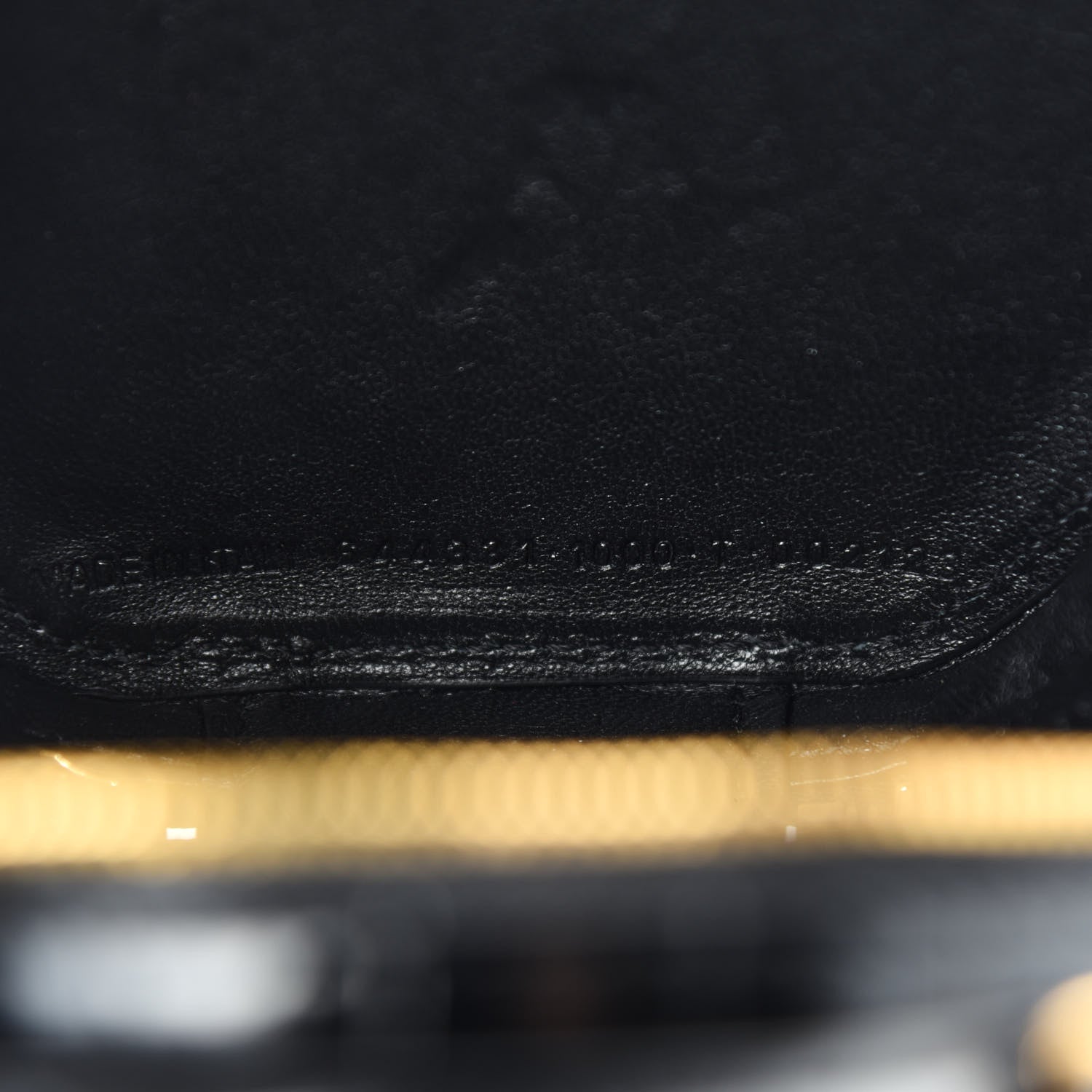 Balenciaga Calfskin Crocodile Embossed Vanity Round Bag Mini Black 6 of 10