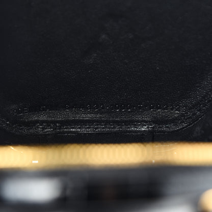 Balenciaga Calfskin Crocodile Embossed Vanity Round Bag Mini Black 6 of 10