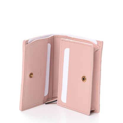 Gucci Calfskin Matelasse GG Marmont Card Case Wallet Perfect Pink 4 of 5