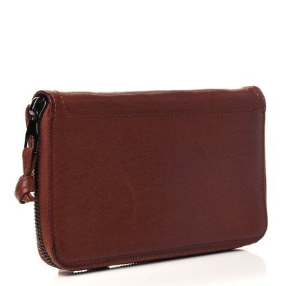 Proenza Schouler Lambskin PS1 Large Zip Around Wallet Saddle 2 of 4