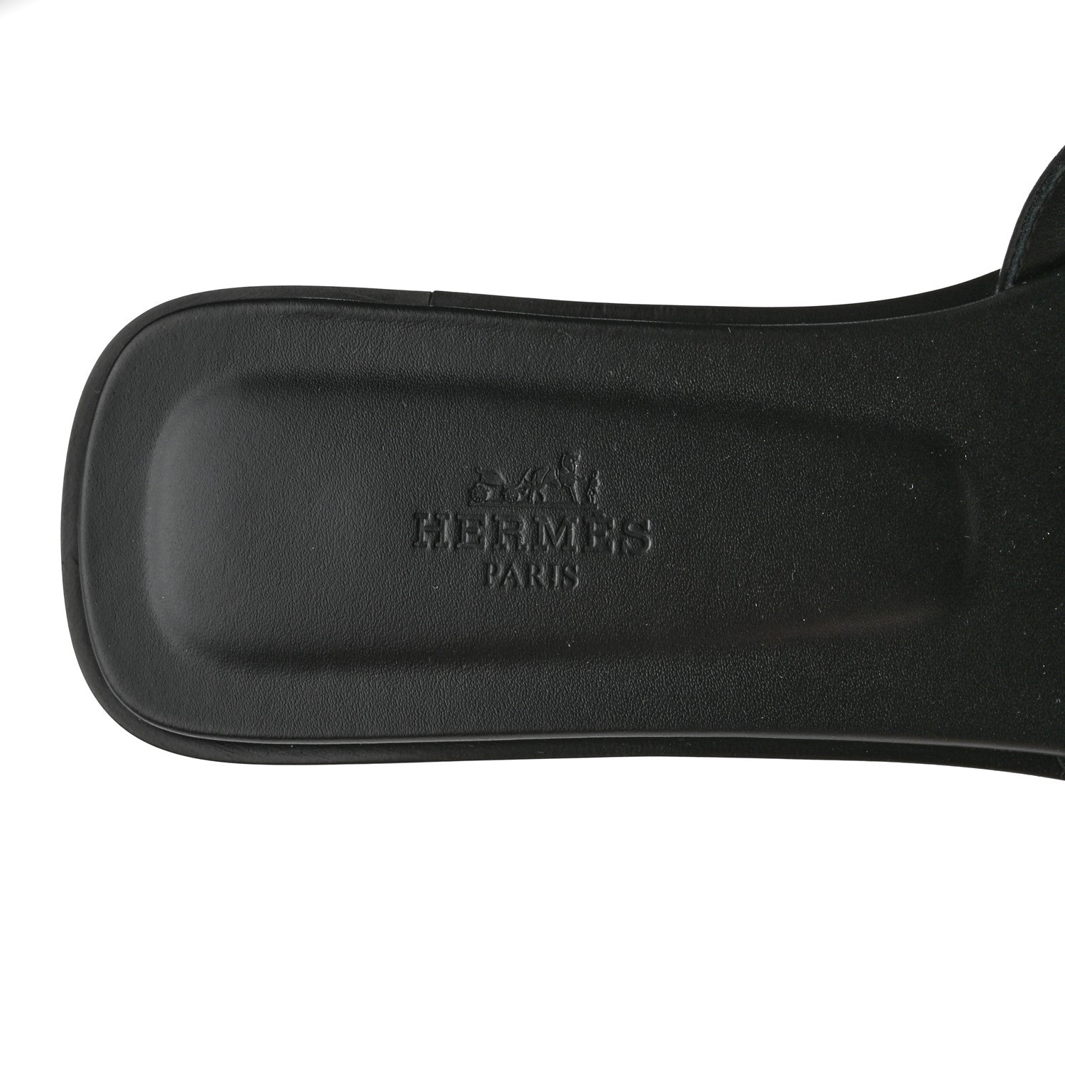 Hermes Box Calfskin Oran Sandals 38 Black 7 of 11
