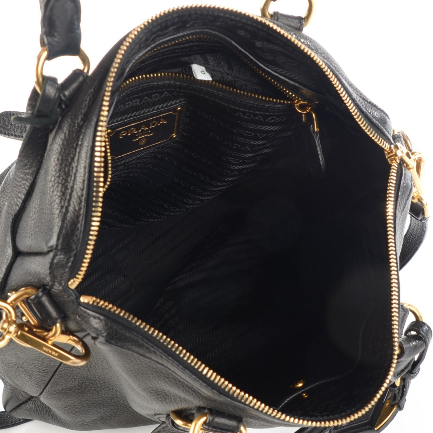 Cervo Deerskin Zip Tote Nero Black