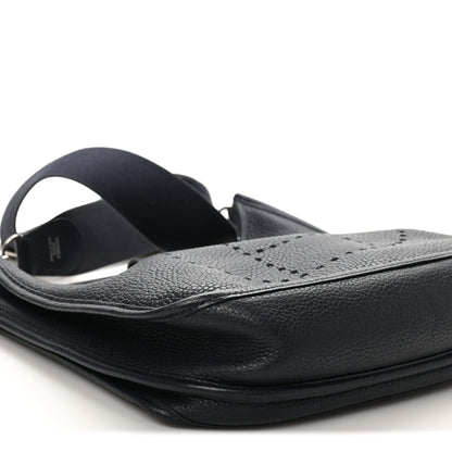 Hermes Taurillon Clemence Evelyne III PM Bleu Nuit 16 of 19