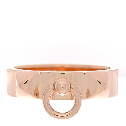 Hermes 18K Rose Gold PM Collier De Chien Ring 53 6.5 1 of 4