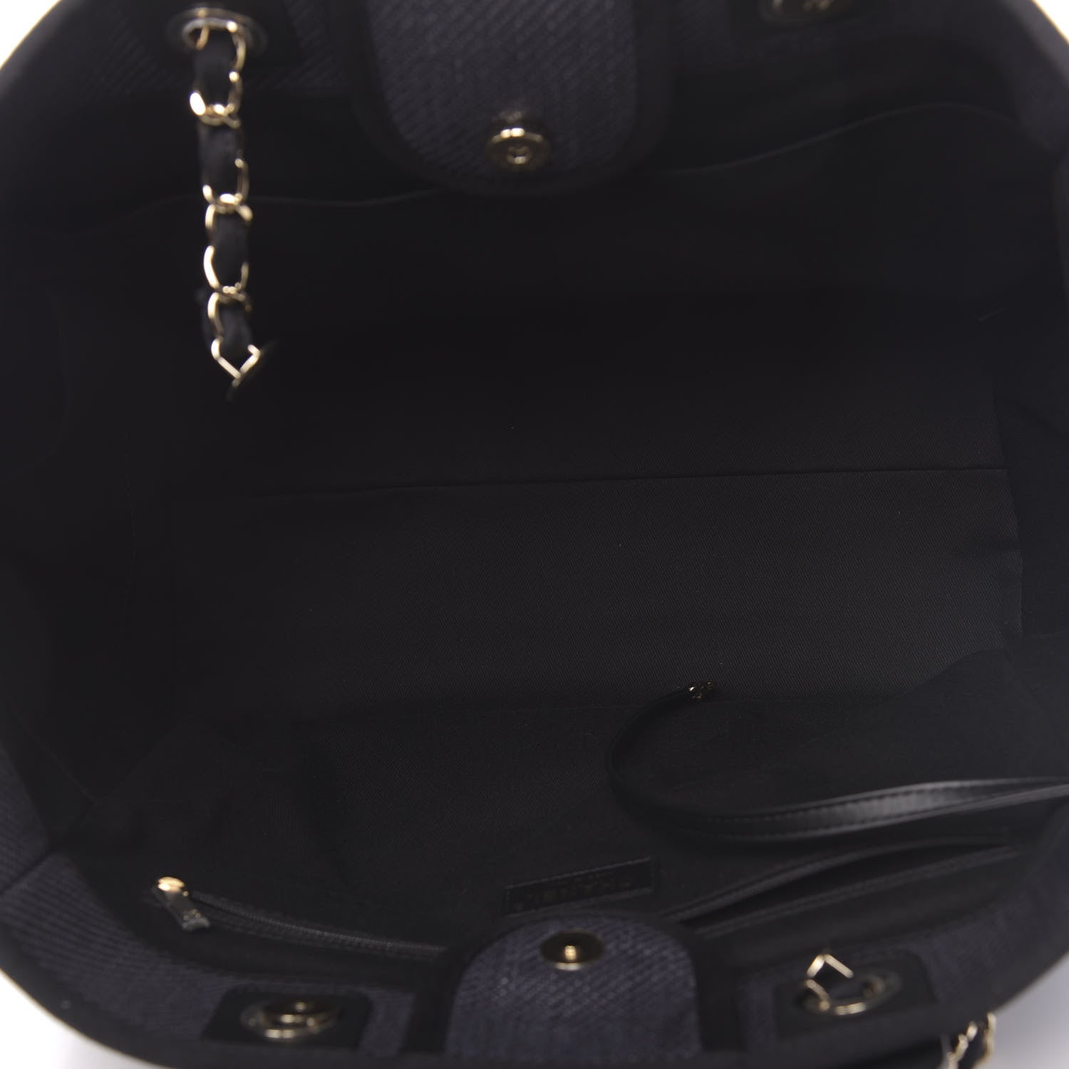 Chanel Mixed Fibers Calfskin Medium Deauville Tote Black 5 of 10