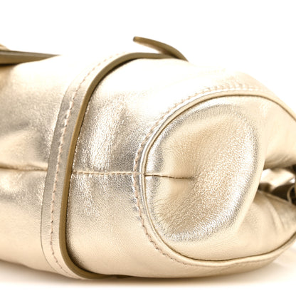 Miu Miu Metallic Nappa Mini Joie Shoulder Bag Pirite 9 of 9