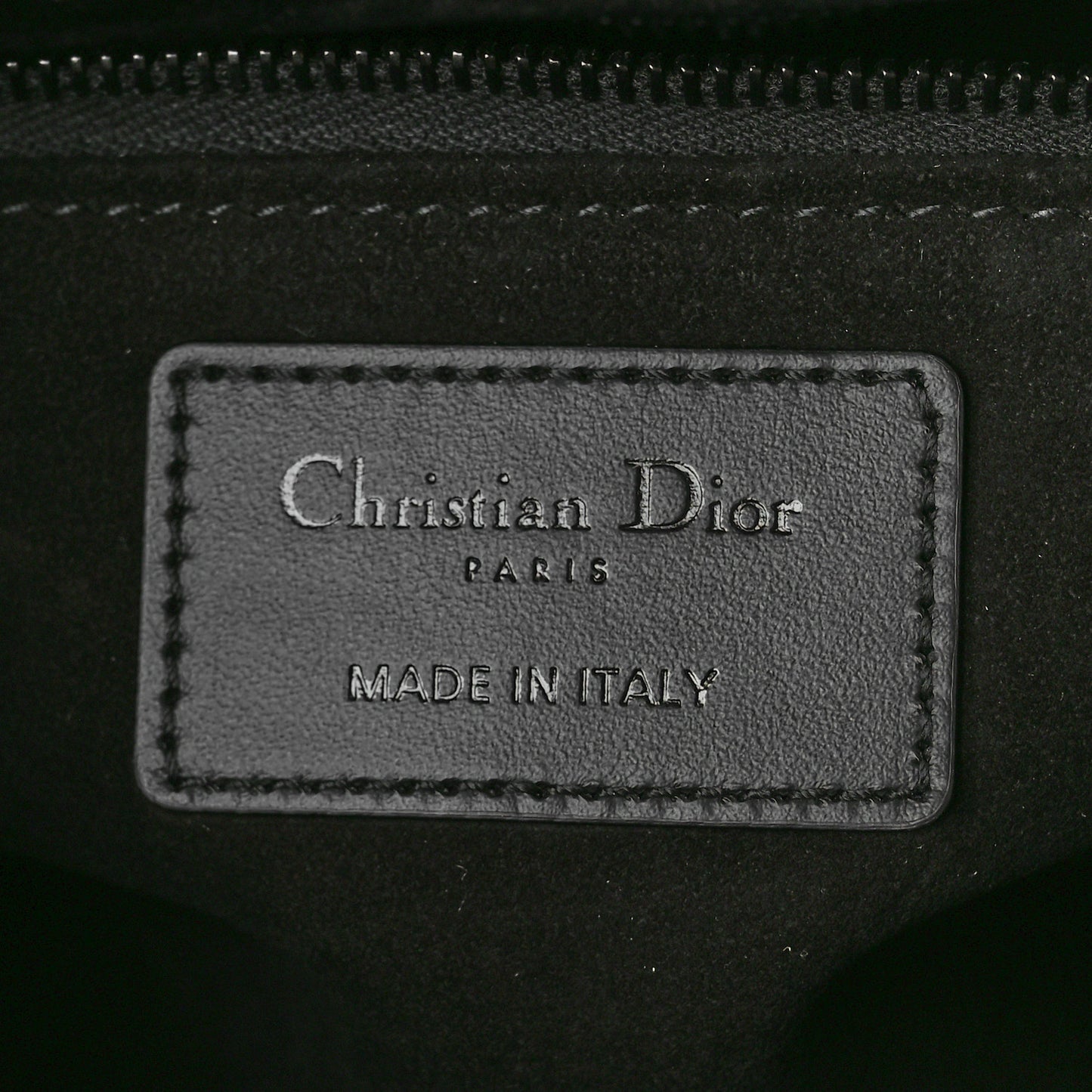 Calfskin Cannage Diamond Cannage Medium Lady Dior Black