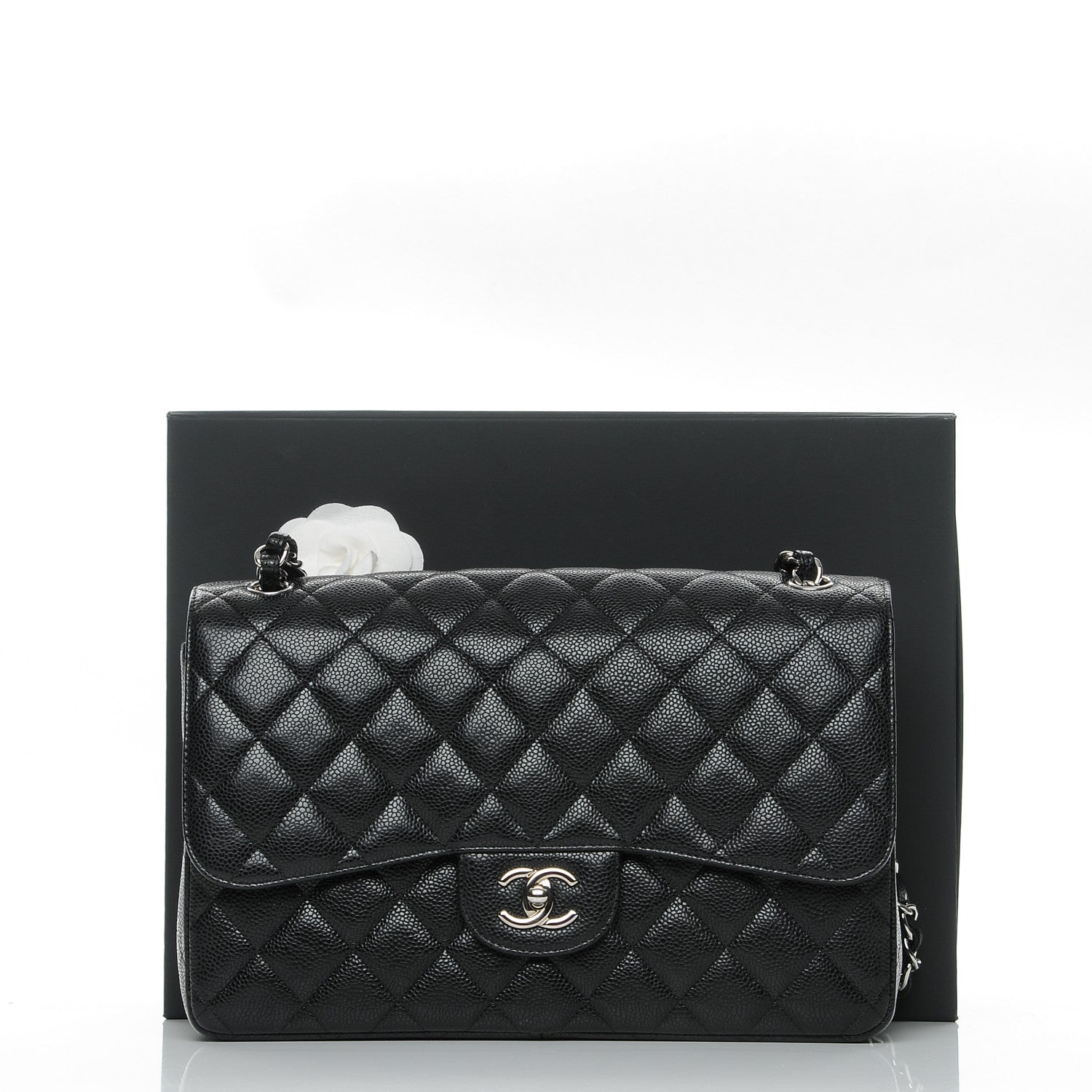 Chanel Caviar Quilted Jumbo Double Flap Black 9 of 9