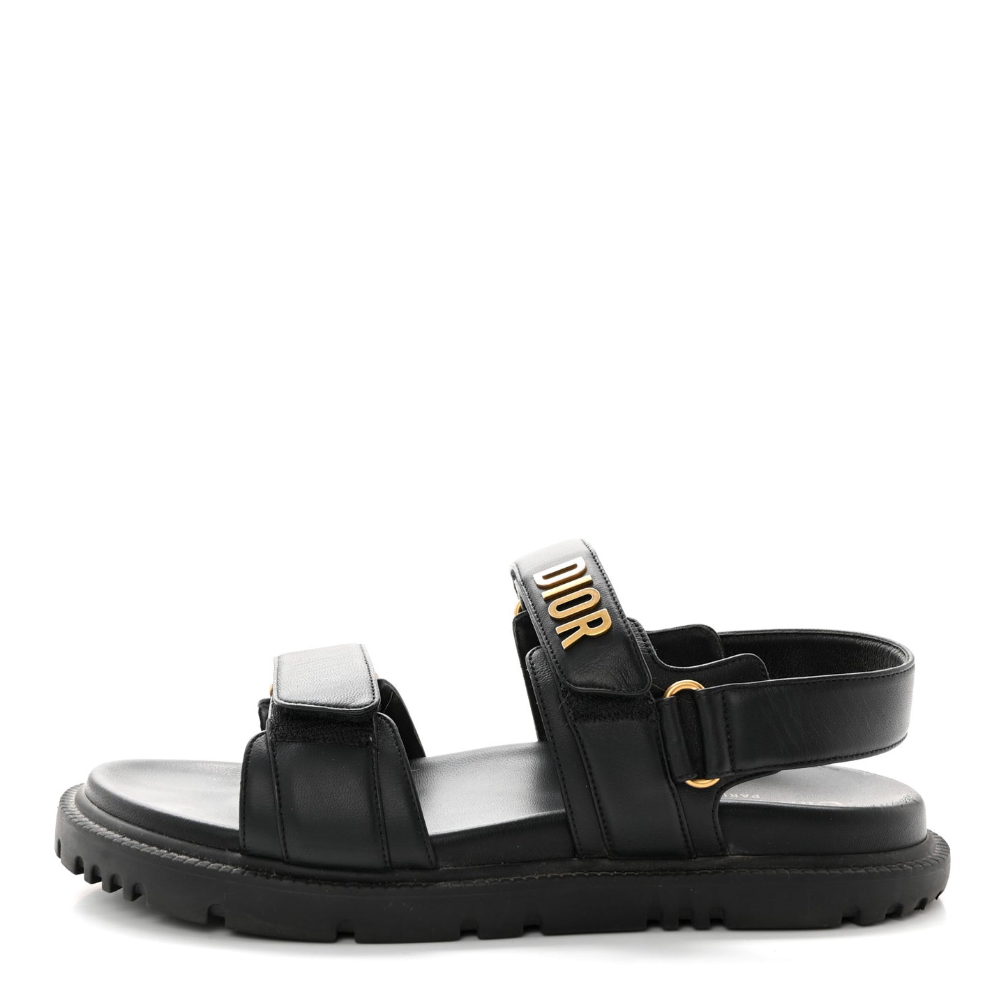Lambskin Dioract 10mm Sandals 39.5 Black