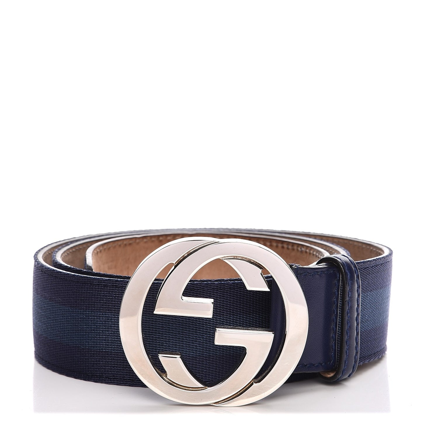 Canvas Web Interlocking G Belt 95 38 Blue