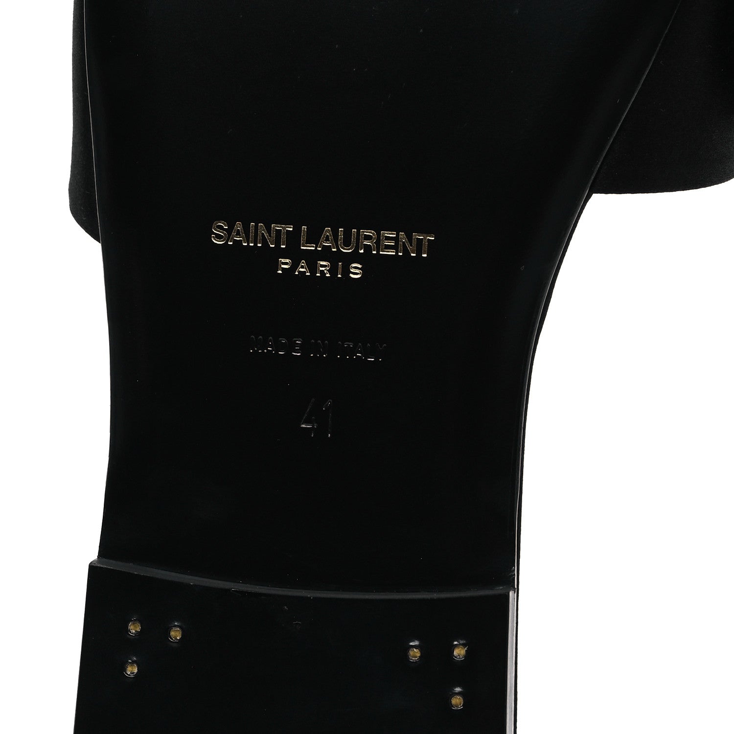 Saint Laurent Satin Mens Carlyle Slide Sandals 41 Black 7 of 10