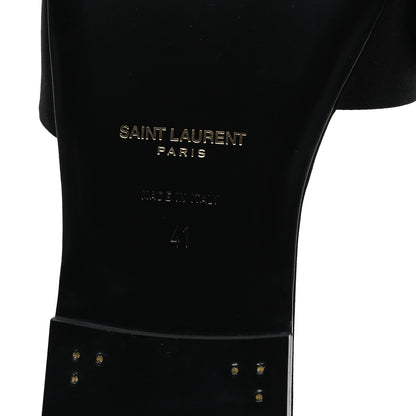 Saint Laurent Satin Mens Carlyle Slide Sandals 41 Black 7 of 10