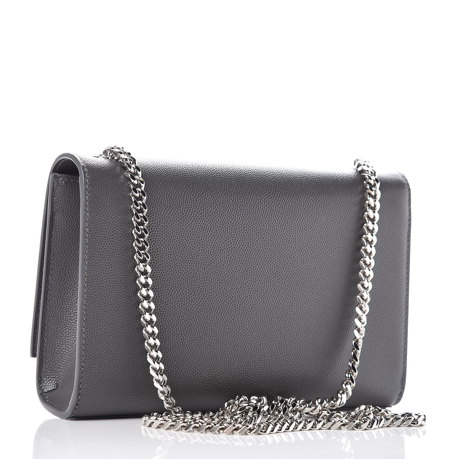 Saint Laurent Grain De Poudre Small Monogram Kate Satchel Storm 3 of 9