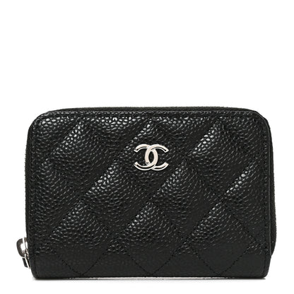 Chanel Caviar Quilted Zip Coin Purse Black 1 of 8