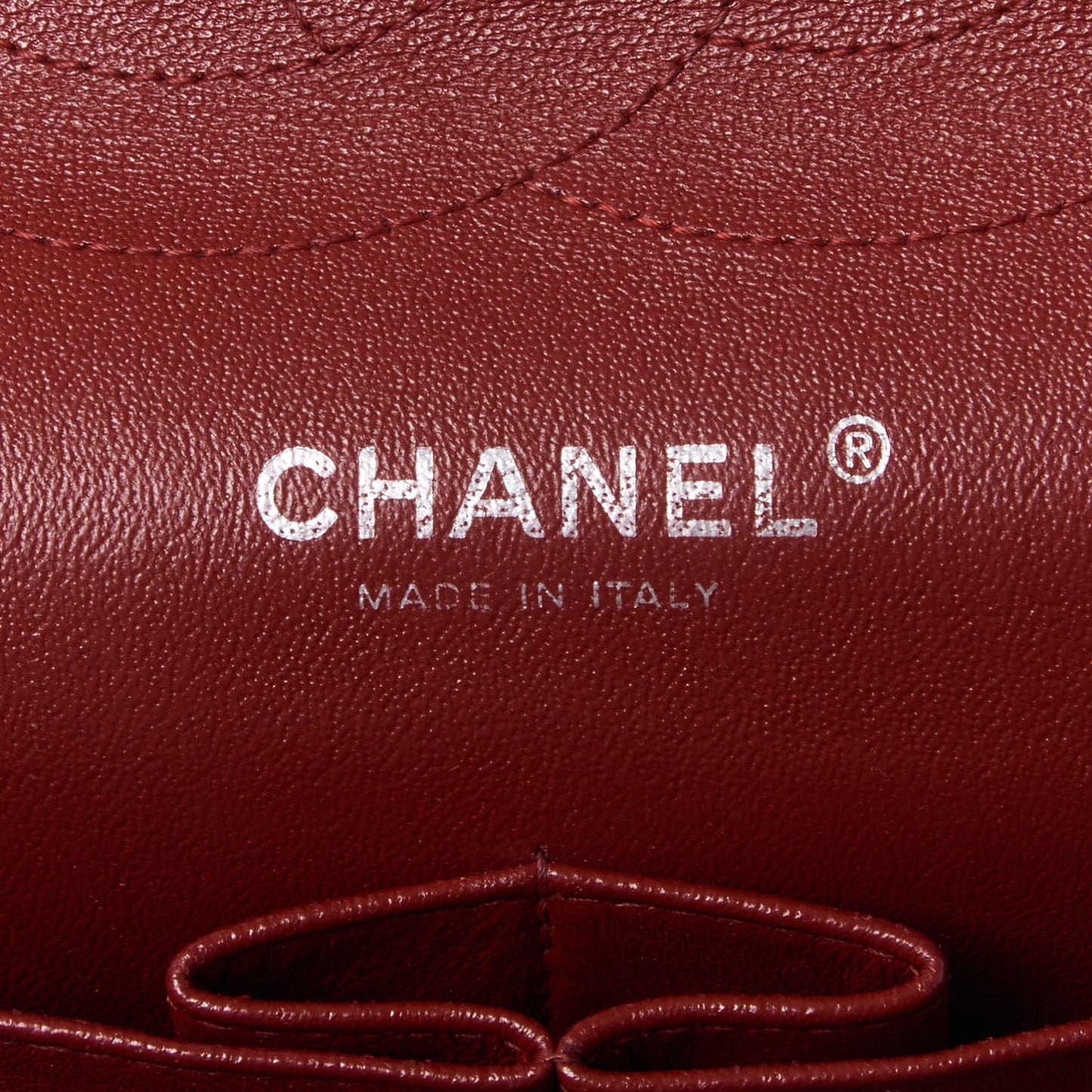 Caviar Quilted Jumbo Double Flap Dark Red